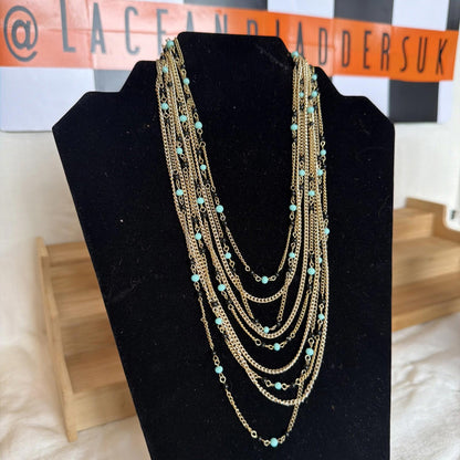 Vintage Costume Jewellery Necklace Metal Chain Design