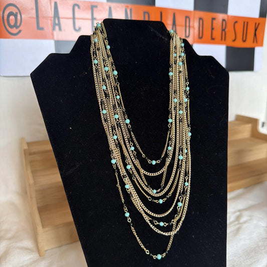 Vintage Costume Jewellery Necklace Metal Chain Design