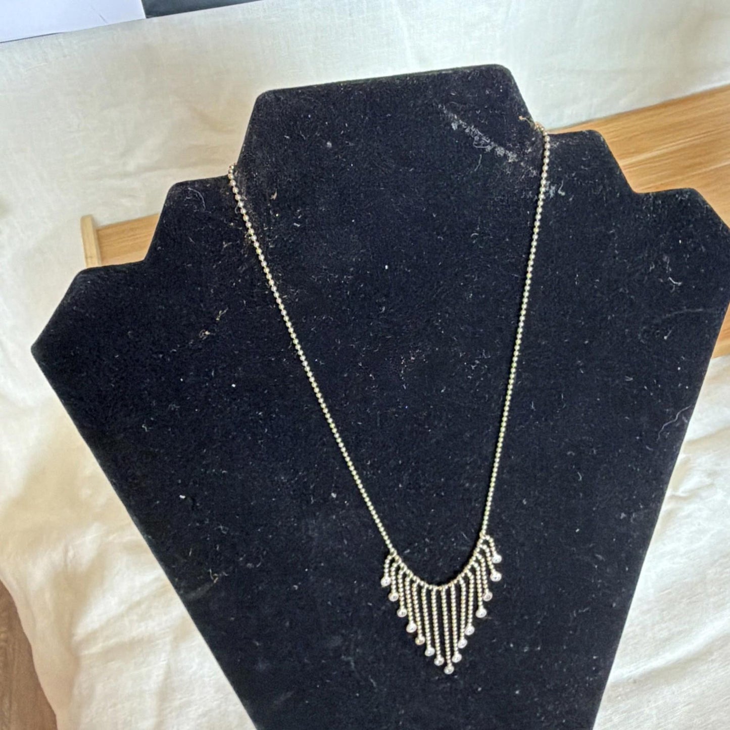 Vintage Costume Jewellery Necklace Metal Chain Design