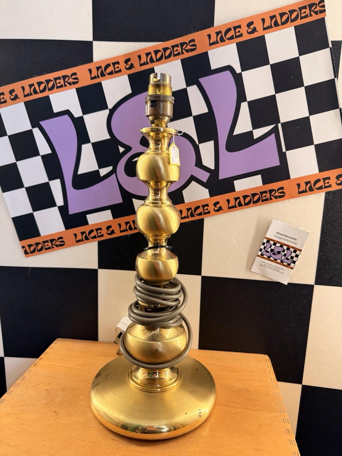 Beautiful Brushed Brass Table Lamp Vintage And Antique Art Deco Mid Century Vic