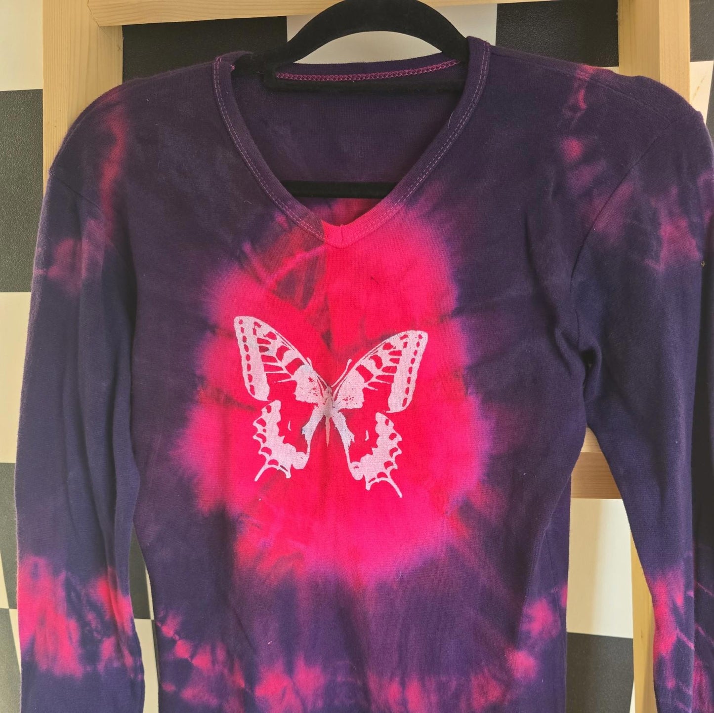 imperfect Brand New Deadstock  Longsleeve Tshirt Tie Dye COTTON AMERICAN SIZE M