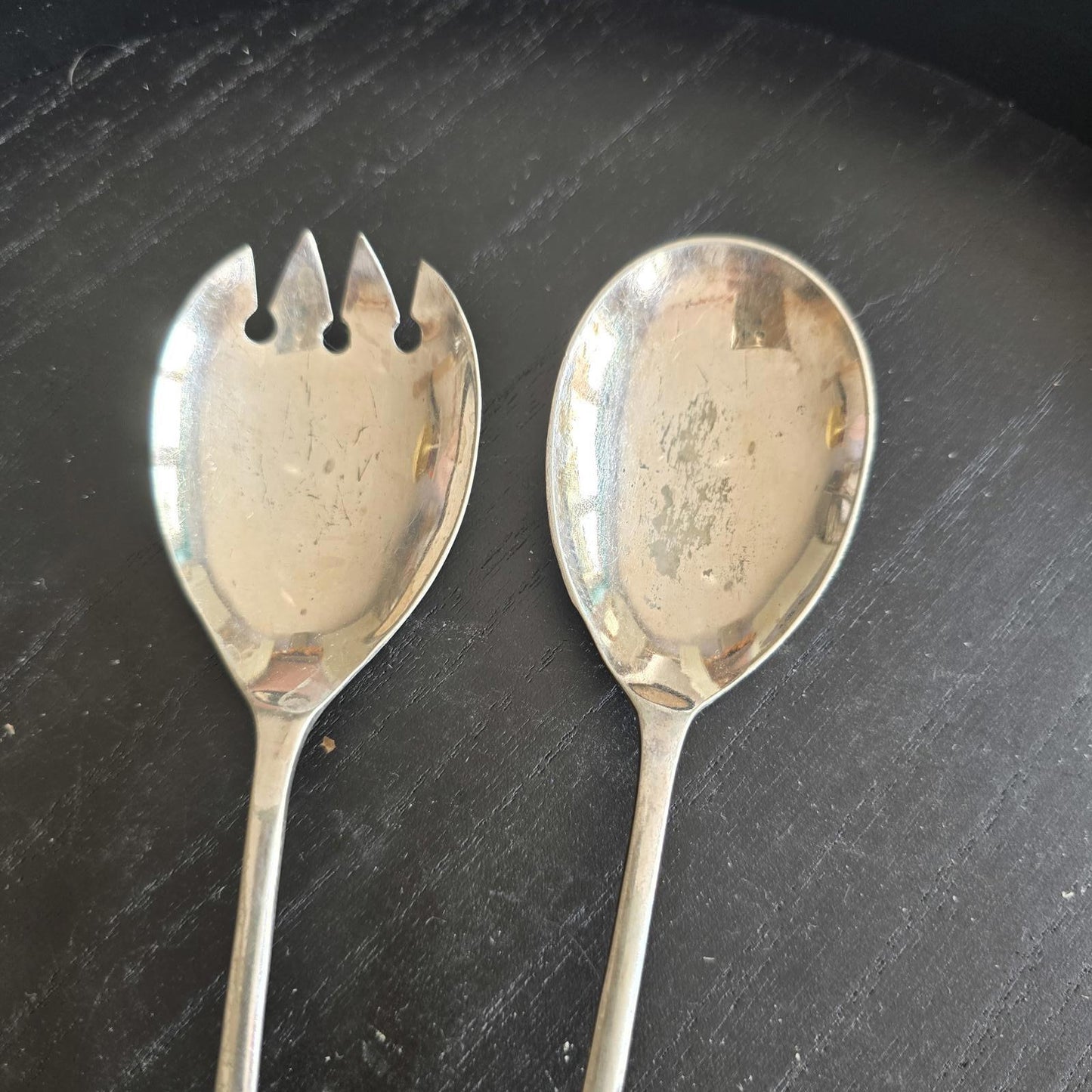 Set of 2 Vintage Silver PLATED EPNS Salad Servers