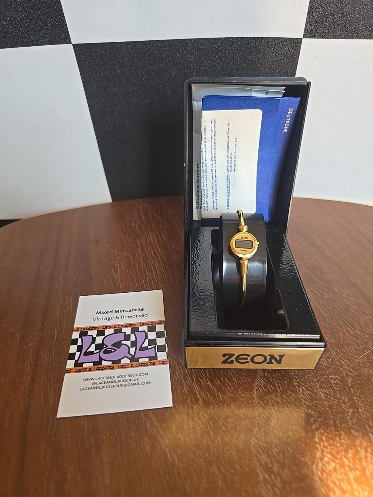 Unique VINTAGE Gold Zeon Ladies Watch NEW In Box