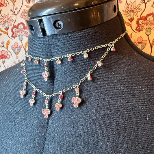 Vintage Costume Jewellery Necklace Metal Chain Design