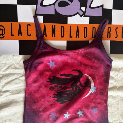Brand New Tie Dye DEADSTOCK Vest Size medium COTTON pink And Tribal