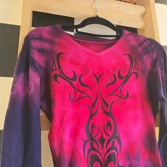 imperfect Brand New Deadstock  Longsleeve Tshirt Tie Dye COTTON AMERICAN SIZE M