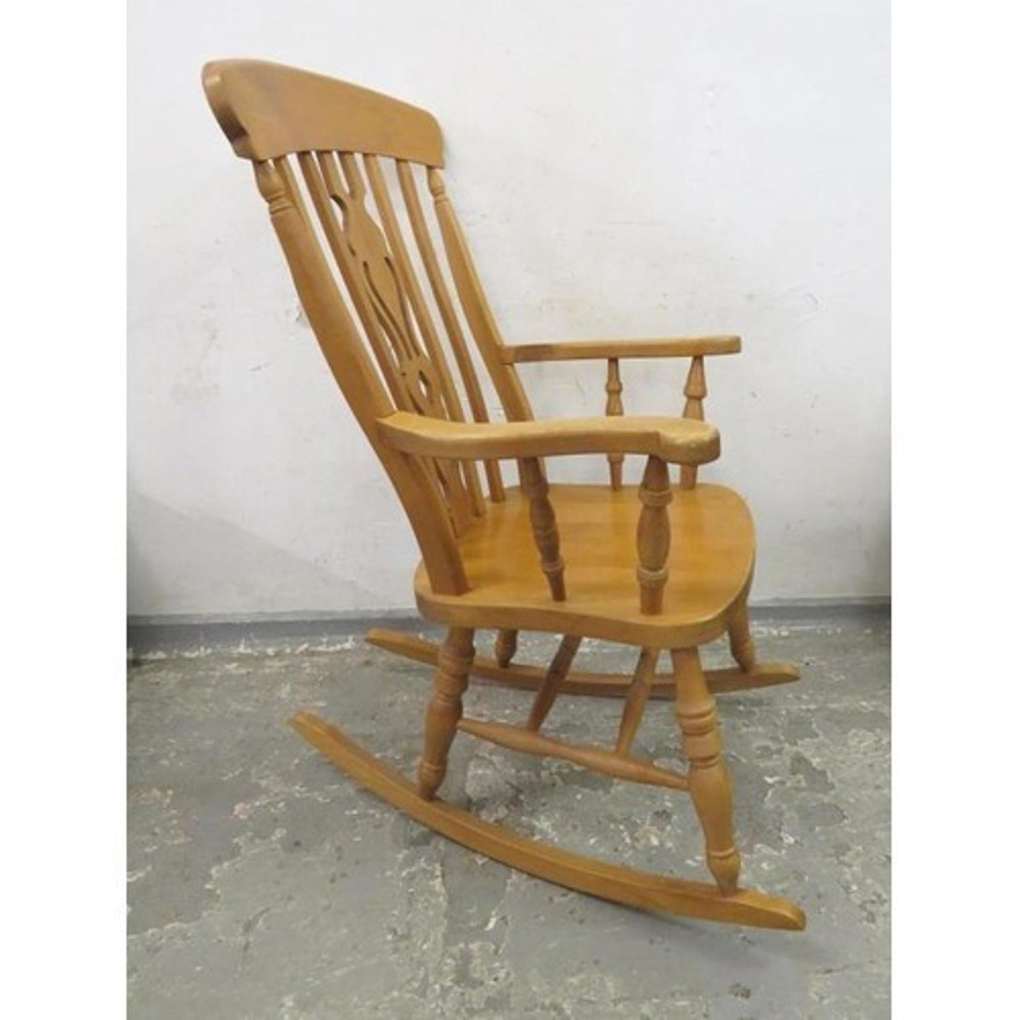 Solid Wood Spindle Rocking Chair Vintage
