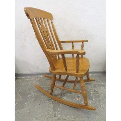 Solid Wood Spindle Rocking Chair Vintage