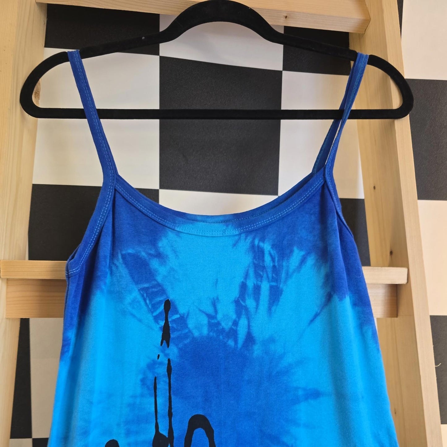 Brand New Tie Dye DEADSTOCK Cotton Vest Dress Size M Stretchy