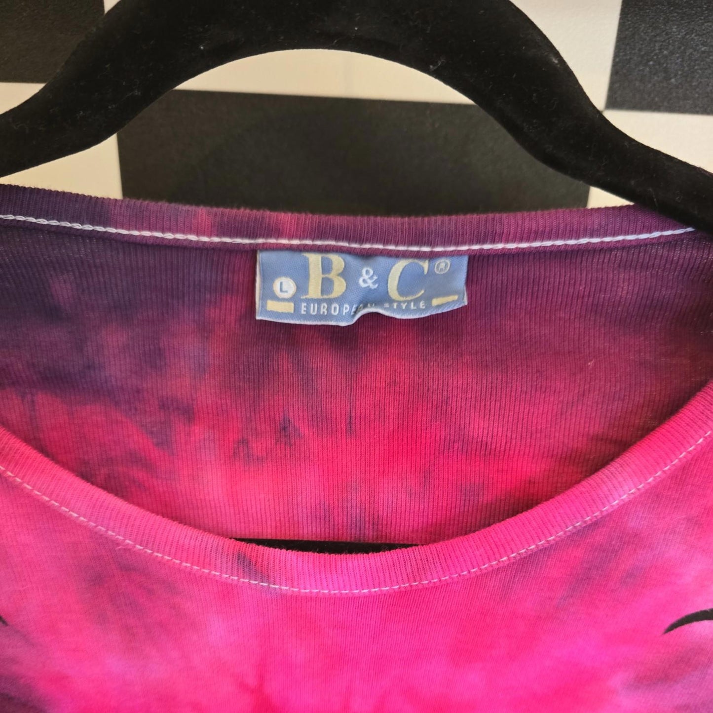 Brand New Deadstock Tie Dye T-Shirt Long Sleeve Size L AMERICAN 100% COTTON