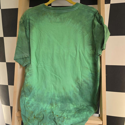 imperfect! Brand New Deadstock Tie Dye size M FRUIT OF THE LOOM T-Shirt Greenman