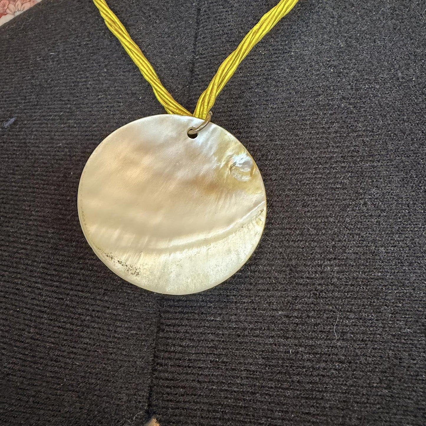 pendant necklace on rope string 90s y2k style painted