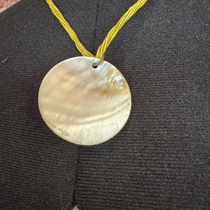 pendant necklace on rope string 90s y2k style painted