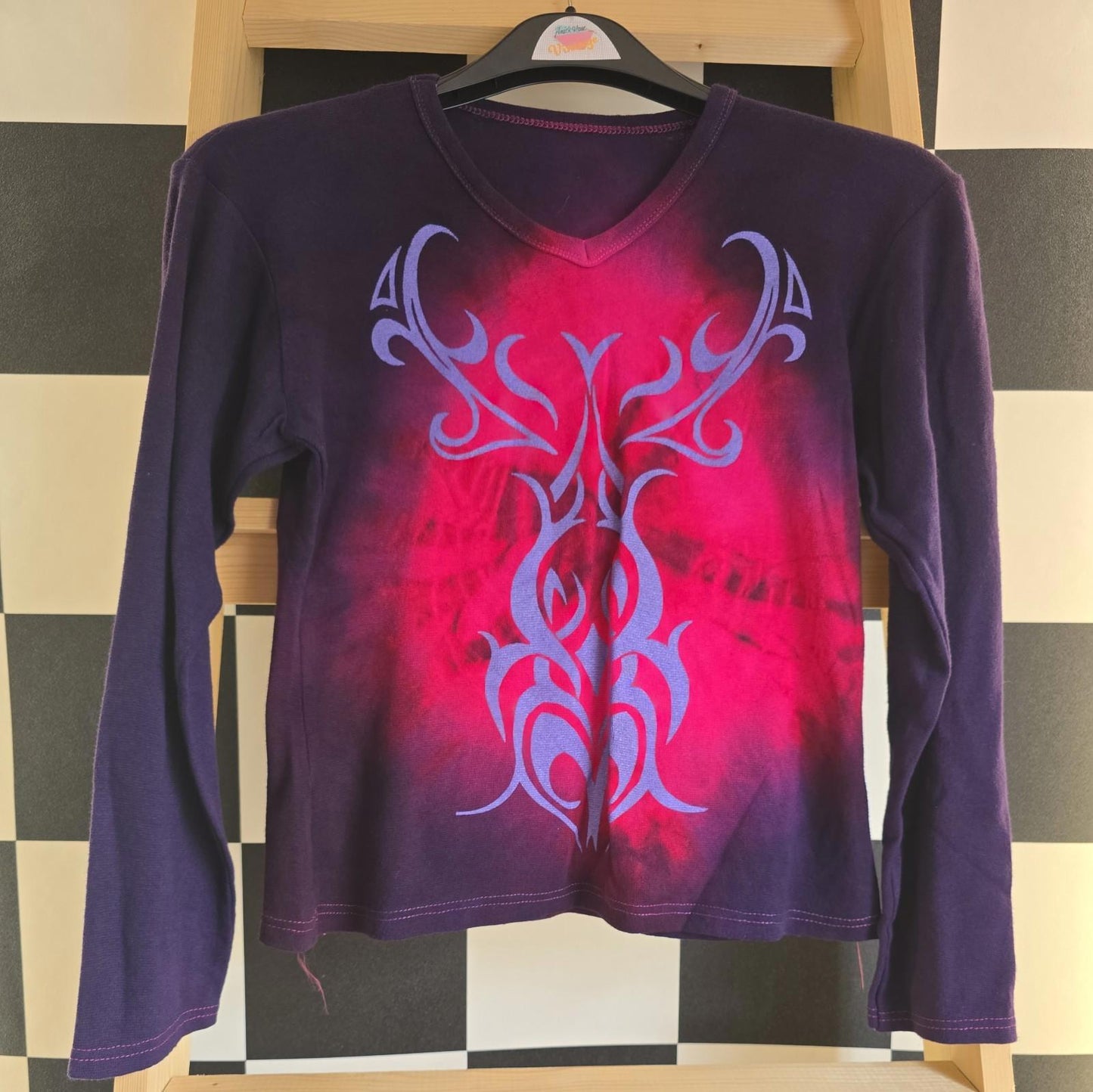 imperfect Brand New Deadstock  Longsleeve Tshirt Tie Dye COTTON AMERICAN SIZE M