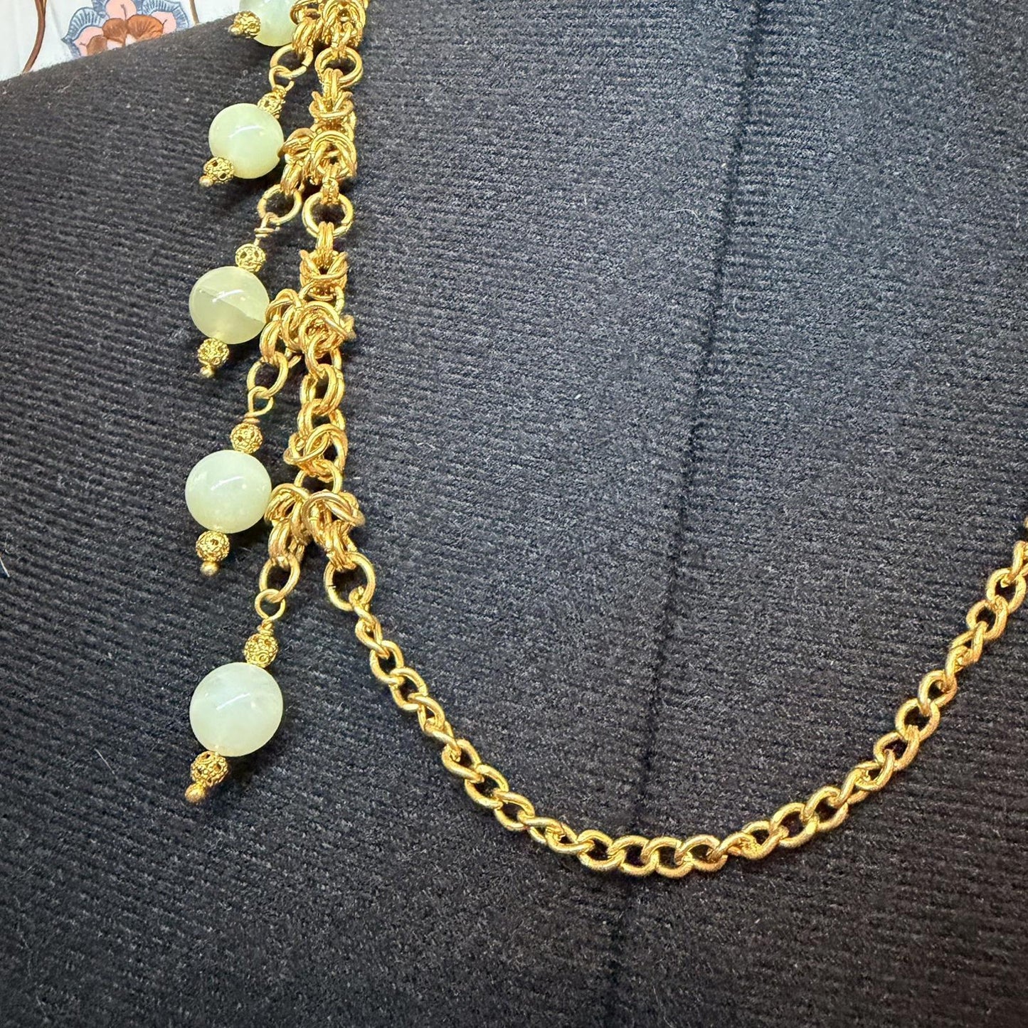 Vintage Costume Jewellery Necklace Metal Chain Design