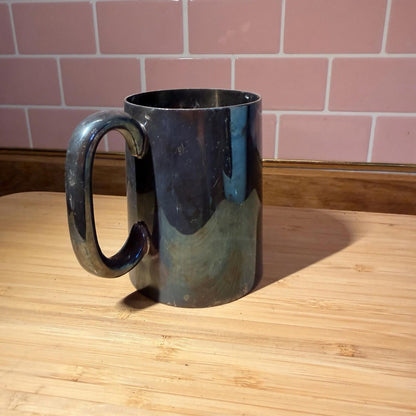 Antique Plated 1/2 Half Pint Mug Stamped BRITANOID London