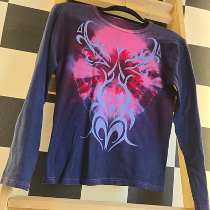 Brand New Deadstock Tie Dye T-Shirt Long Sleeve Size S/M AMERICAN 100% COTTON