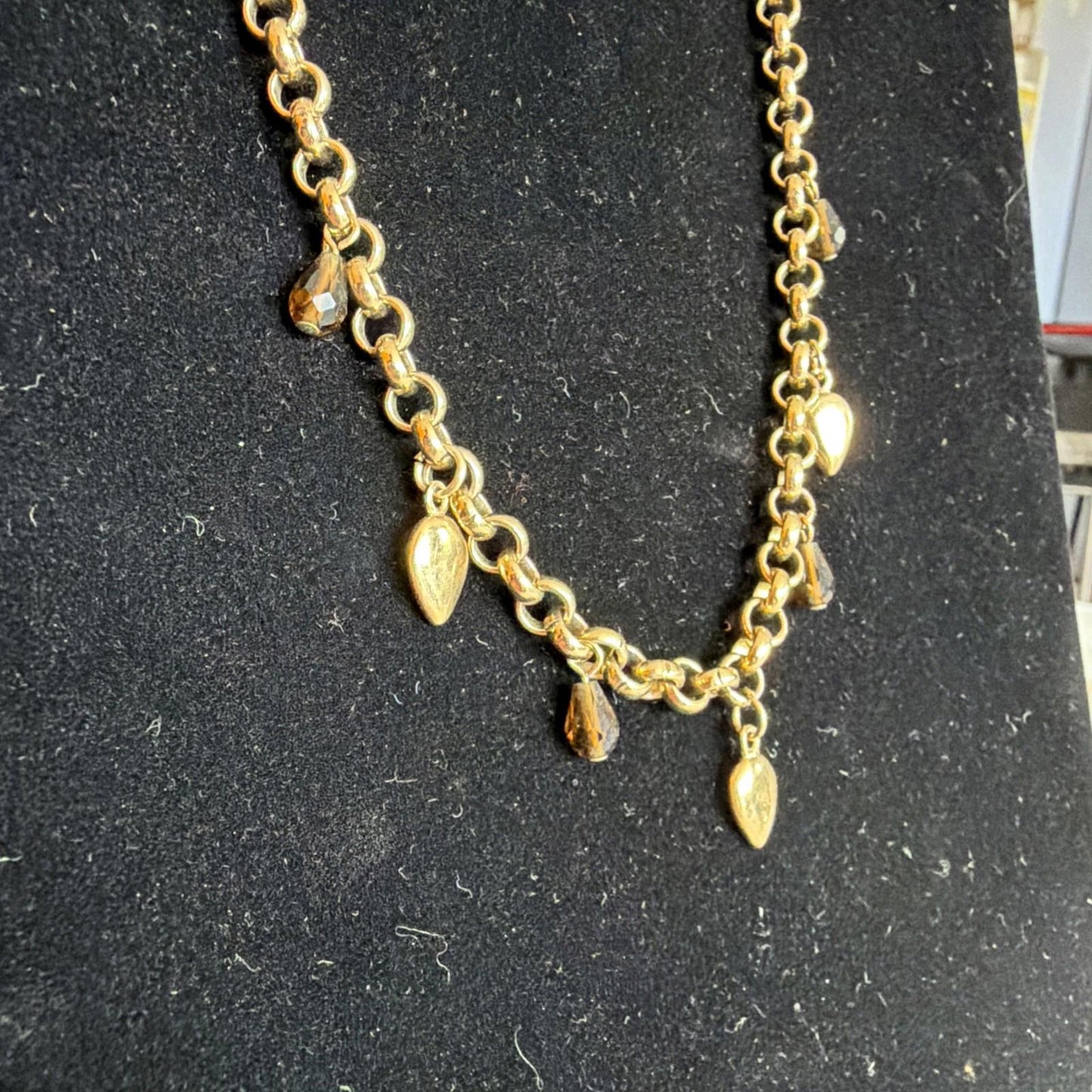 Vintage Costume Jewellery Necklace Metal Chain Design