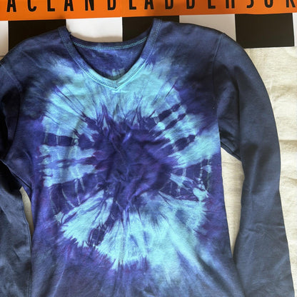 Brand New Deadstock stretch Longsleeve Tshirt Tie Dye COTTON SIZE S/M