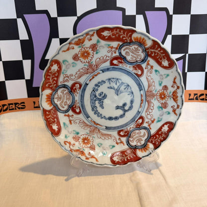 Antique 1868-1912 Japanese Imari decorative Plate Porcelain flower rabbit