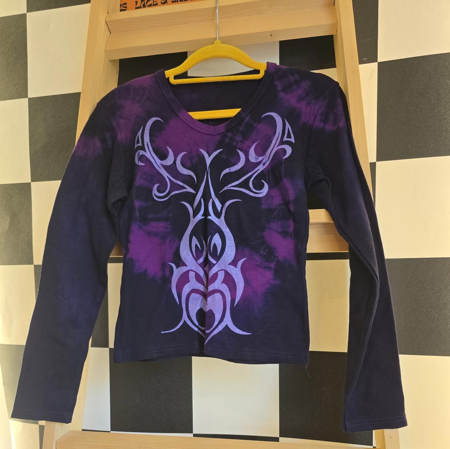 Brand New Deadstock Tie Dye T-Shirt Long Sleeve Size S AMERICAN 100% COTTON