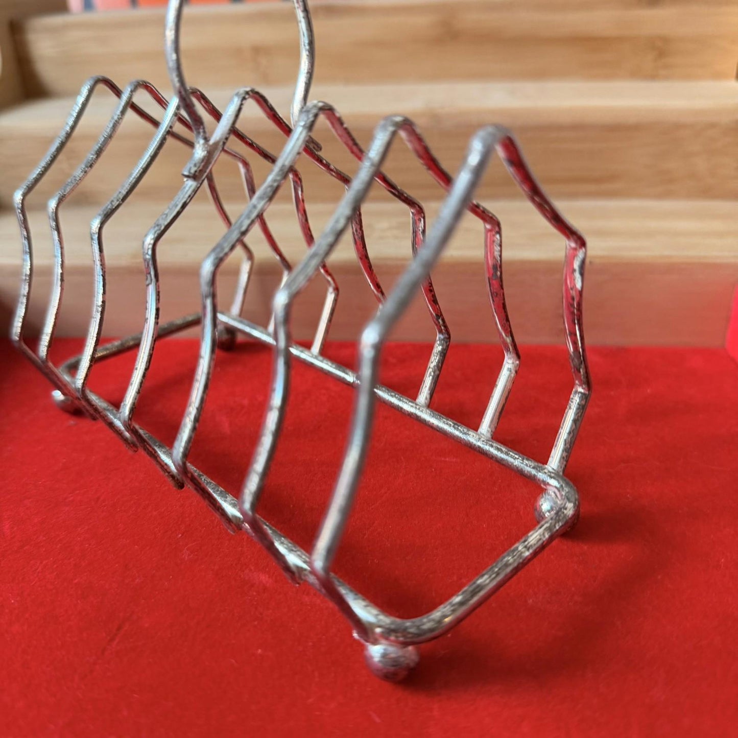 Silver plate electroplate vintage Victorian antique toastrack toast rack 6 slice