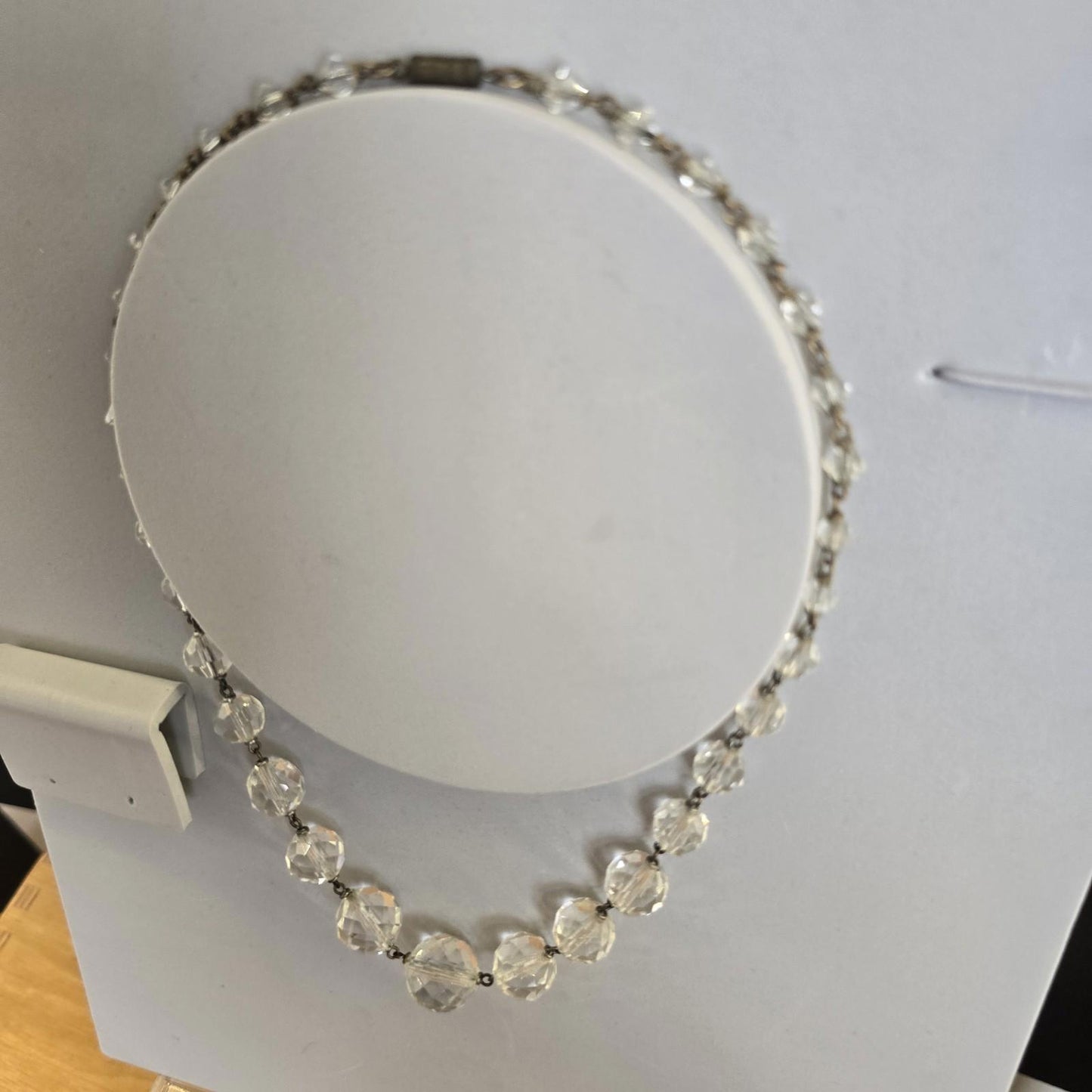 Vintage Costume Jewellry multiple Gemstone Sparkle Silver Style Glamour Necklace