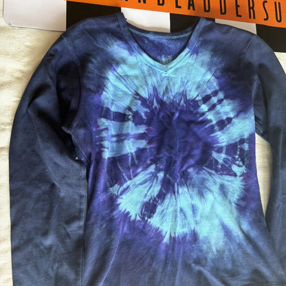 Brand New Deadstock stretch Longsleeve Tshirt Tie Dye COTTON SIZE S/M