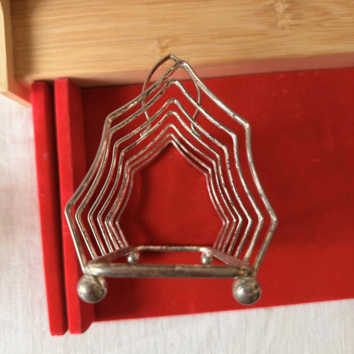 Silver plate electroplate vintage Victorian antique toastrack toast rack 6 slice