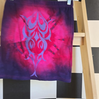 Brand New Deadstock Tie-dye Mini Skirt Tribal Size S PINK AMERICAN