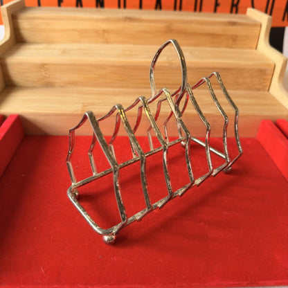 Silver plate electroplate vintage Victorian antique toastrack toast rack 6 slice