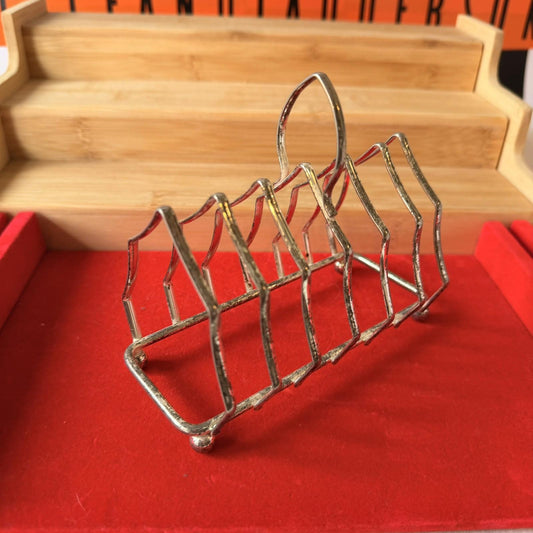 Silver plate electroplate vintage Victorian antique toastrack toast rack 6 slice