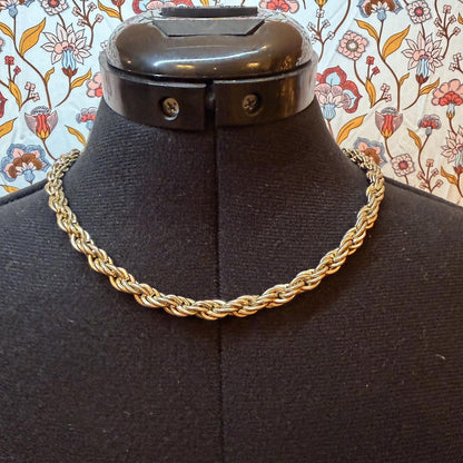 Vintage Costume Jewellery Necklace Metal Chain Design