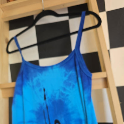 Brand New Tie Dye DEADSTOCK Cotton Vest Dress Size M Stretchy
