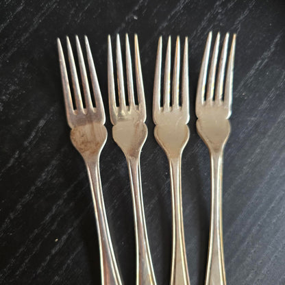 Set of 4 Vintage Silver plated Forks with Monogram EPNS