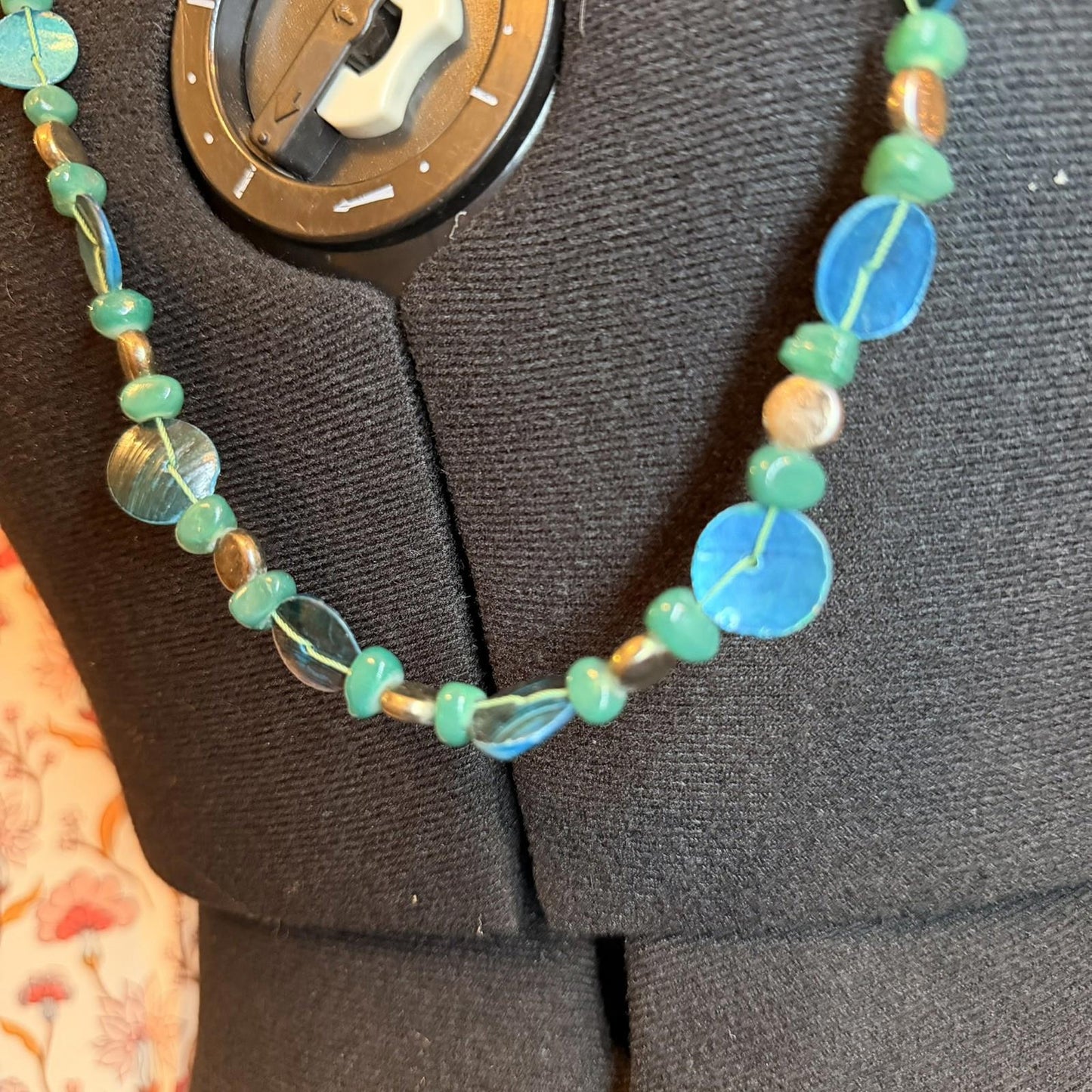 Vintage Costume Jewellery Necklace Unknown Beaded Design