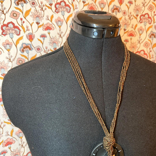 Vintage Costume Jewellery Necklace Unknown Beaded Design