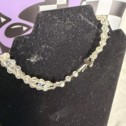 Vintage Costume Jewellery Necklace Unknown Beaded Design gorgeous sparkle