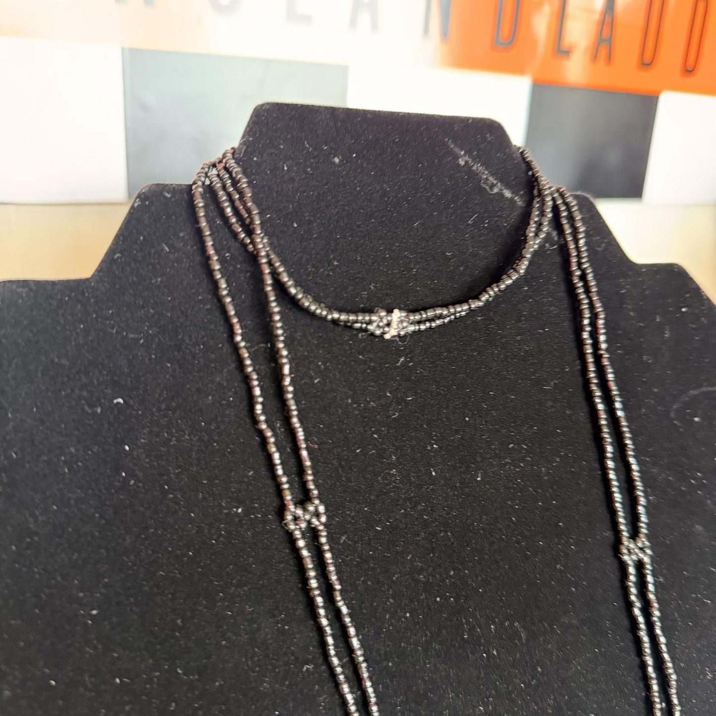Vintage Costume Jewellery Necklace Unknown Beaded Design
