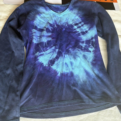 Brand New Deadstock stretch Longsleeve Tshirt Tie Dye COTTON SIZE S/M