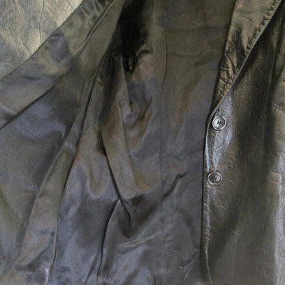 River Island Vintage 1990's Black Leather Jacket Blazer UK 12 Used Condition