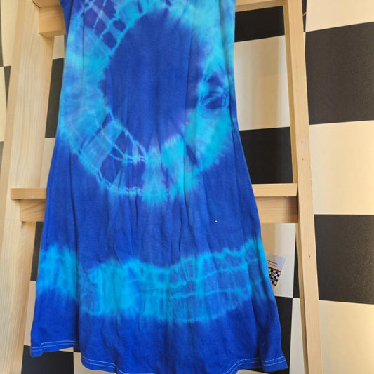 Brand New Deadstock Tie-dye Vest Dress Sreetch Cotton Size S UK