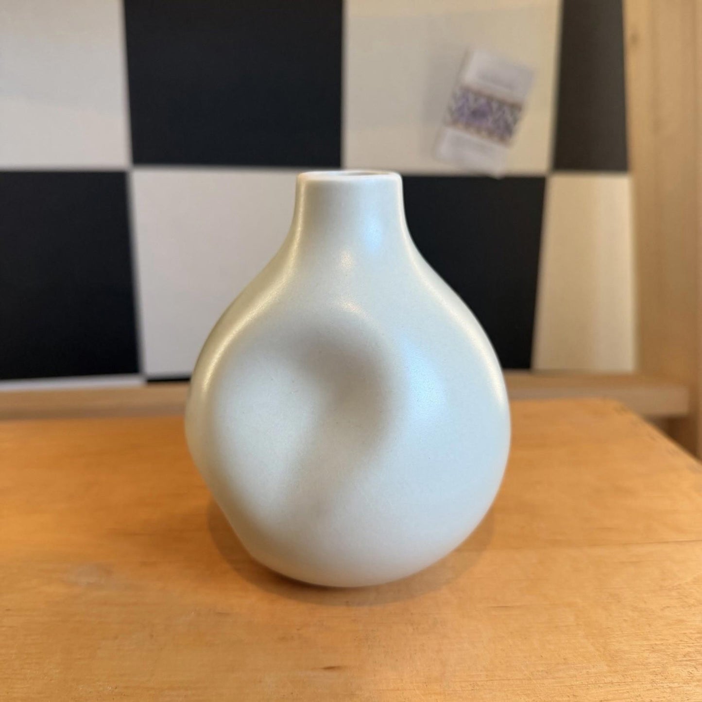 Parlane Pottery Stone Colour Vase Unusual Unique Design
