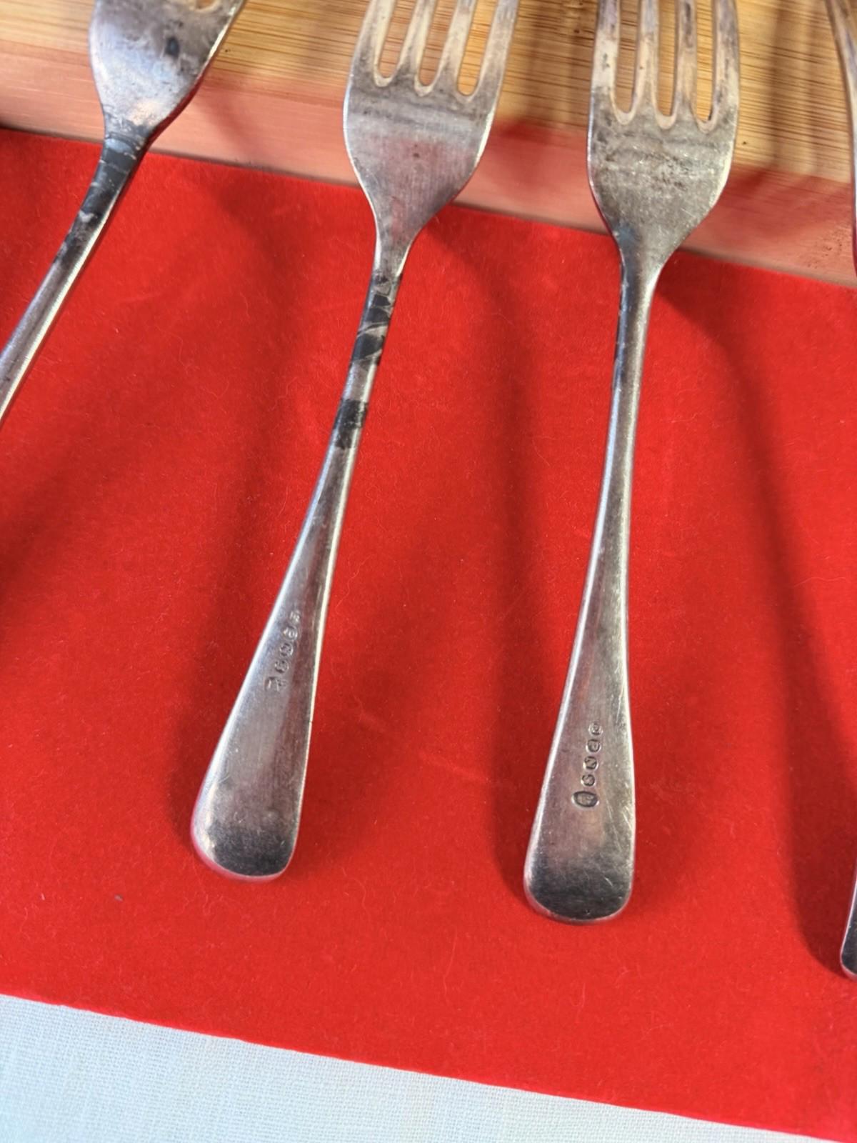 XL EPNS Silver Plated Forks X4 Vintage Cutlery Antique Cutlery
