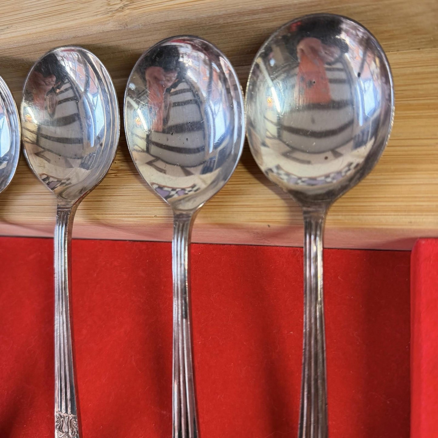 5Silver Plated Soup Spoons Incredibly Detailed Pattern Antique Cutlery Vintage