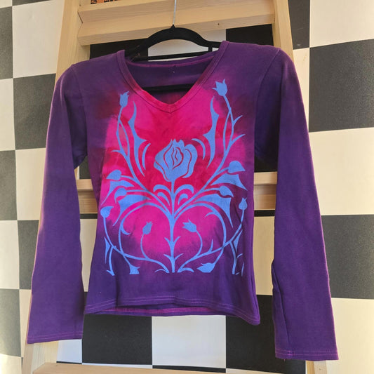 Brand New Deadstock Tie Dye T-Shirt Long Sleeve Size S AMERICAN 100% COTTON