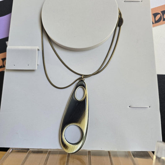 Vintage Statement Necklace With Chain Lightweight Large Pendant