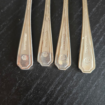 Set of 4 Vintage Silver plated Forks with Monogram EPNS