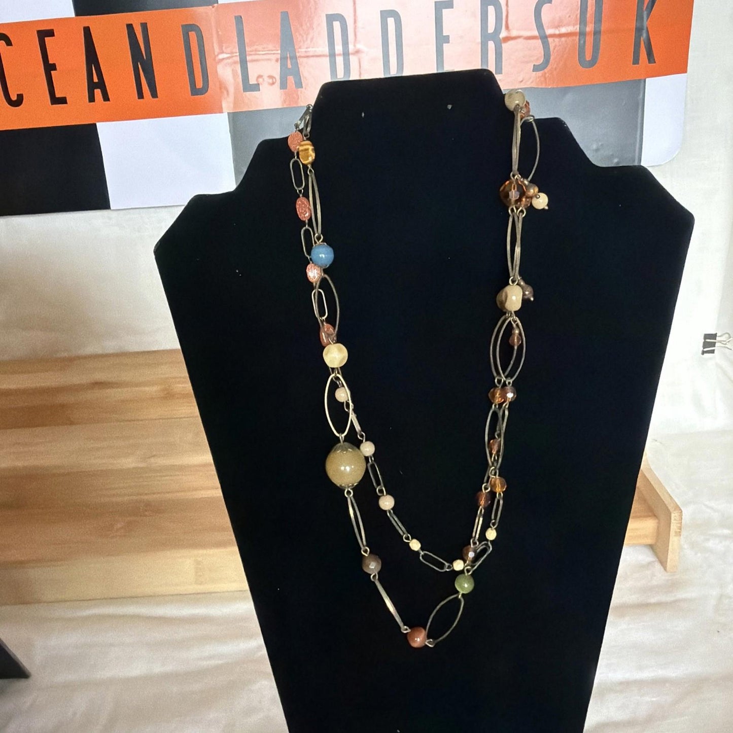 Vintage Costume Jewellery Necklace Unknown Beaded Design