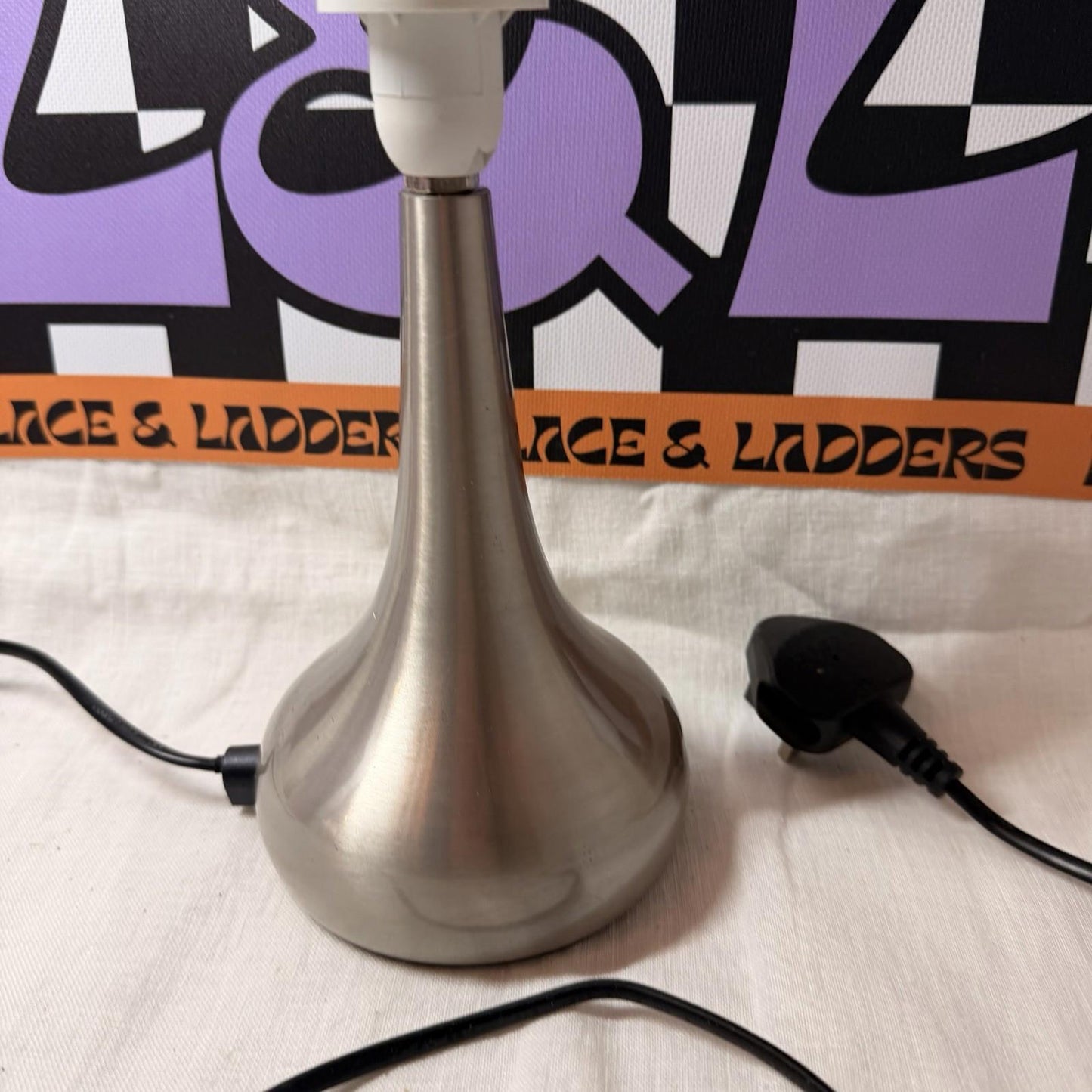 Vintage Y2k Silver Chrome Touch Lamp Space Age MCM Style Retro Table Lamp
